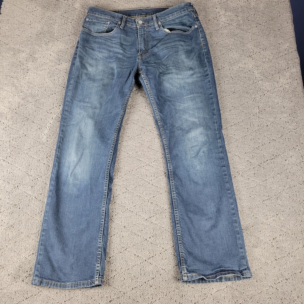 Levis 559 Jeans Mens 33x32 Blue Relaxed Fit Straight Leg Medium Wash Stretch